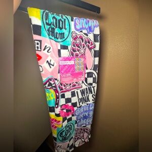 Mean Girls Y2K Checkered Plush Throw Blanket - Burn Book Multicolored